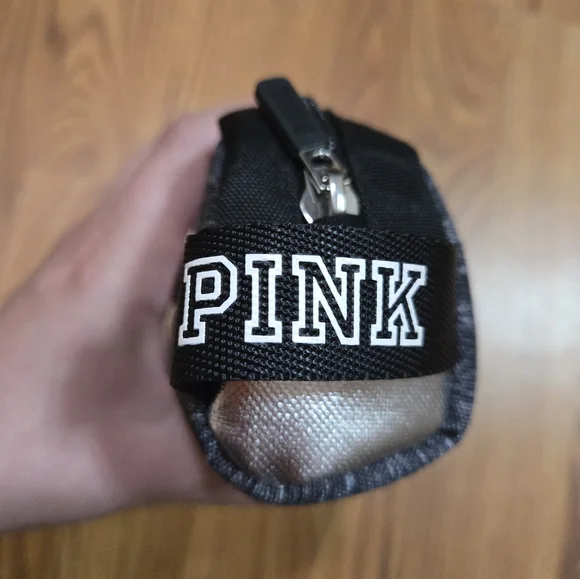 Victoria secret pink, Silver And Black Zip Up Pouch - Picture 4 of 6